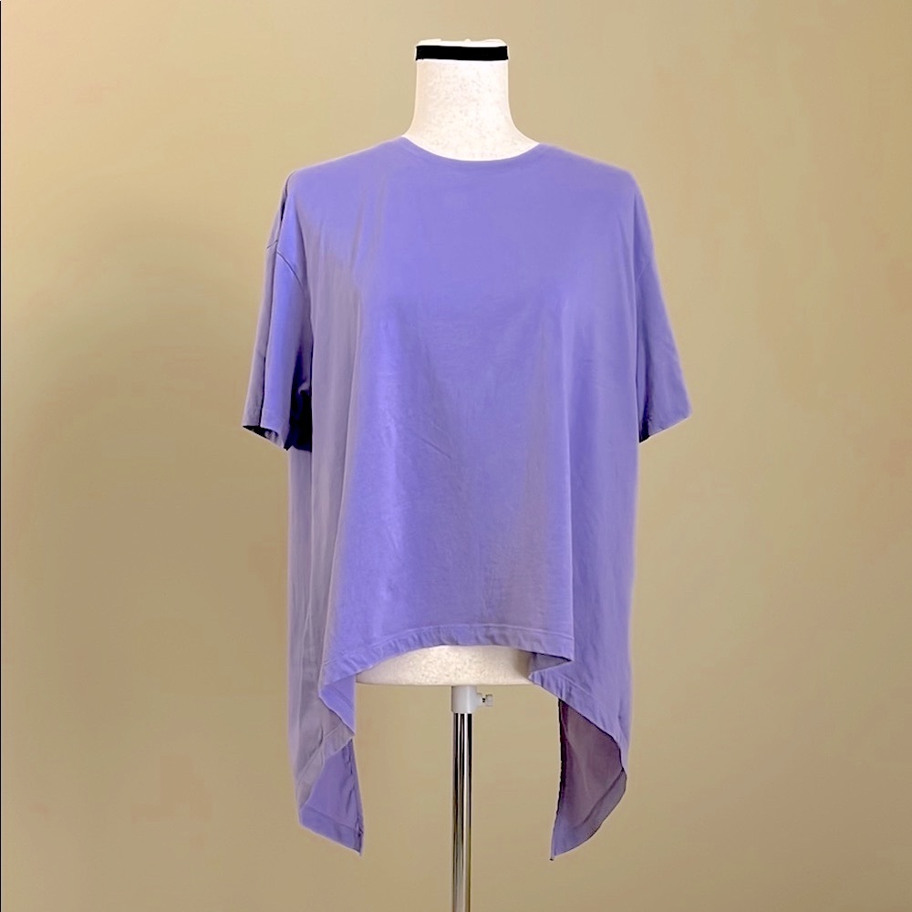 Federica Tosi - Open Back Flounce High Low Top in Lavender - Size 42 fits S/M